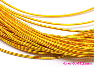 gimp french wire 1.25mm honey gold