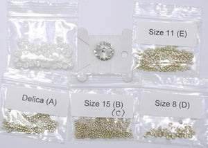 beading tutorial and kit for christmas ornament edelweiss