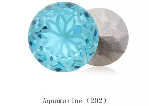 Aquamarine rivoli 14 mm