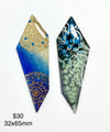 black blue epoxy cabochons for jewelry making