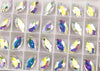 crystal AB navette in settings 5x10 mm