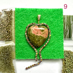 heart bead embroidery beading kit