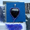 blue sandstone heart bead embroidery beading kit