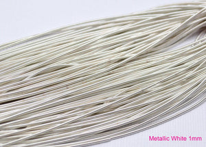 smooth purl french wire 1mm metallic white