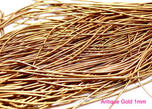 smooth purl french wire 1mm antique gold