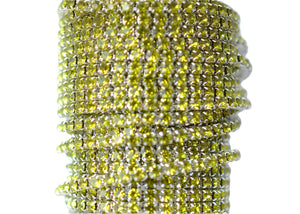 olivine rhinestone cup chain 3 mm 