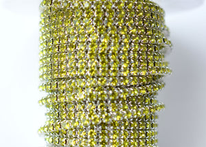 olivine rhinestone cup chain 2 mm 