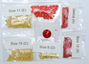 beading tutorial and kit for christmas ornament edelweiss