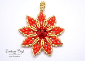 beading tutorial and kit for christmas ornament edelweiss