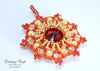 christmas ornament beaded red