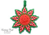 swarovski christmas ornament beaded red green