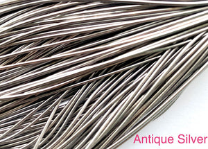 smooth purl french wire 1mm antique silver