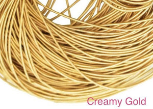 smooth purl french wire 1mm creamy gold