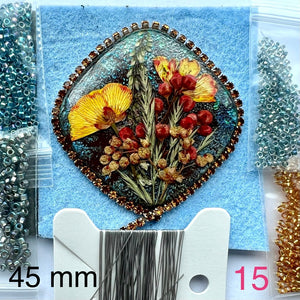 flower bead embroidery kit