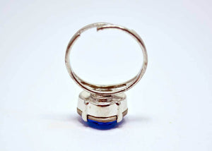 swarovski adjustable ring blue 
