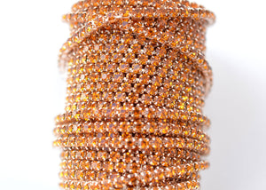 topaz rhinestone cup chain 3 mm 