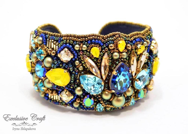 exclusive craft jewelry beaded cuff bracelet
