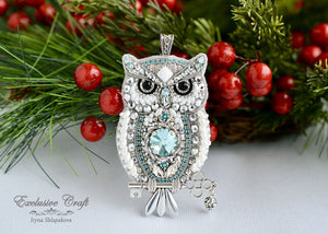 white owl necklace 