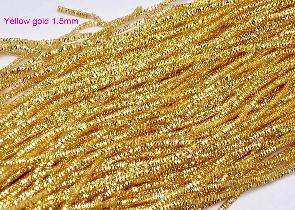 Yellow Gold and Silver French wire/ bullion wire 1.5 mm